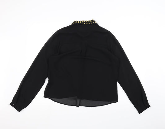 Be Beau Womens Black Cardigan Jumper Size 10
