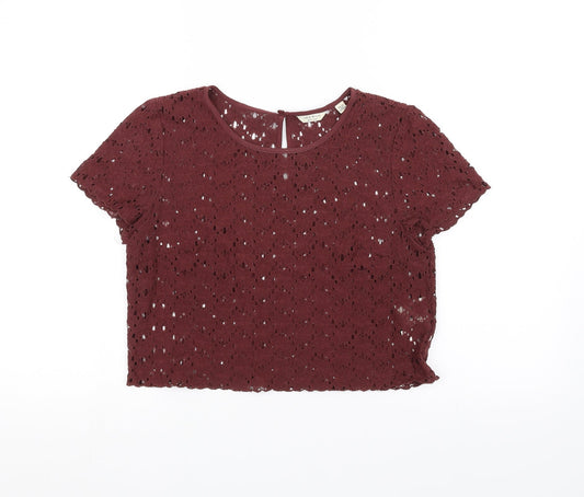 Jack Wills Womens Brown Basic T-Shirt Size 8
