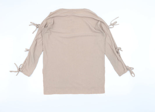 Boohoo Womens Brown Pullover Jumper Size 14