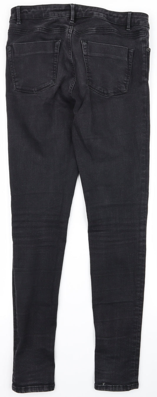 David Warren Womens Black Skinny Jeans Size 12 L24 in
