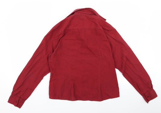 wensun Womens Red Basic Button-Up Size 16