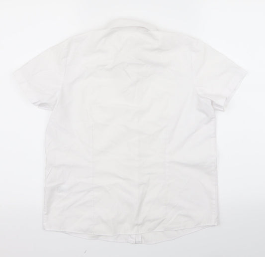 gerge Girls White Basic Button-Up Size 12 Years