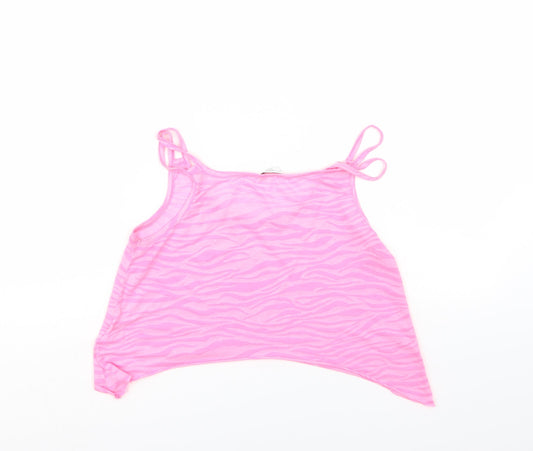 New Look Womens Pink Basic Tank Size 8 - cropped