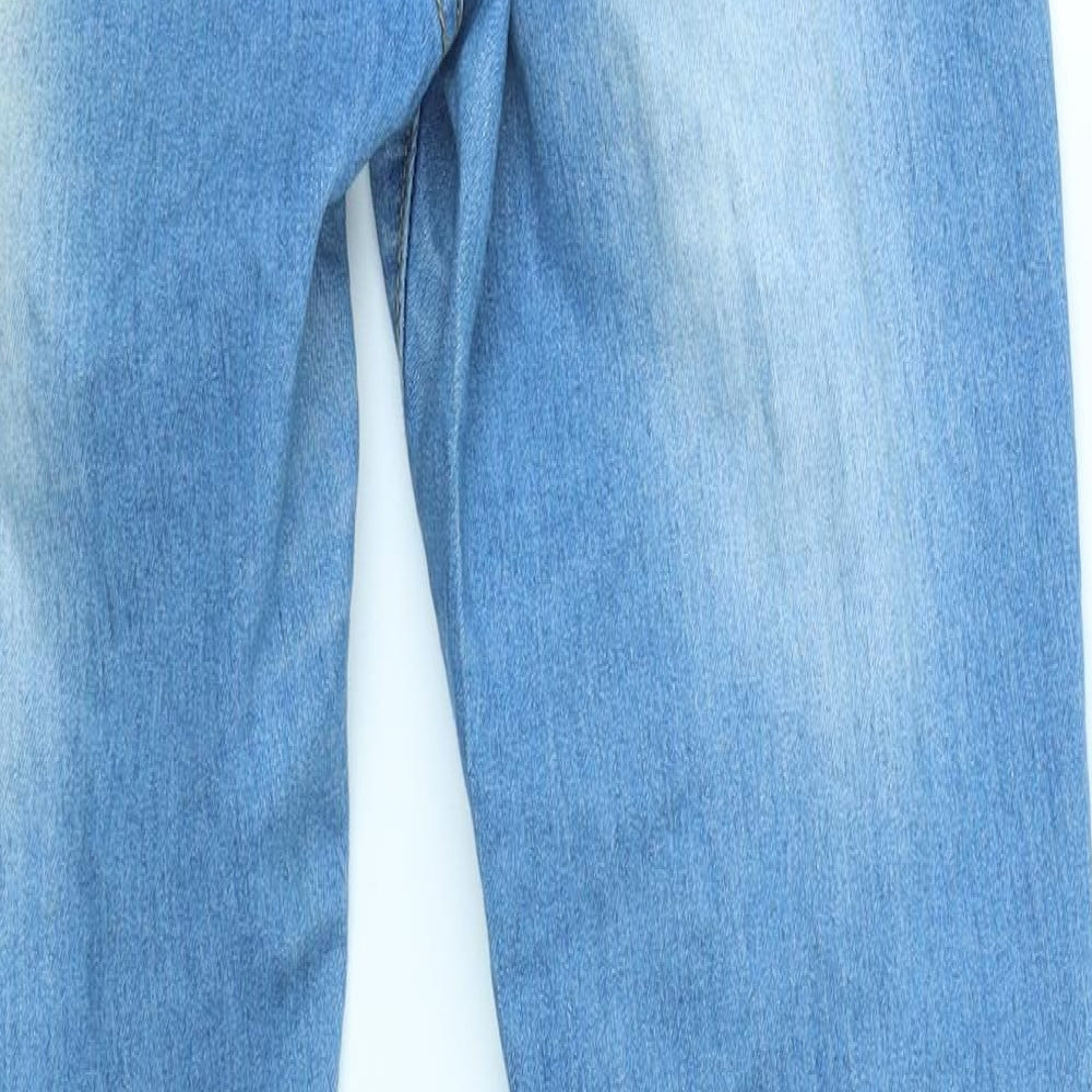 Brand and care label for Jeans women’s blue denim skinny jeans, size UK 32, in, 30-inch leg