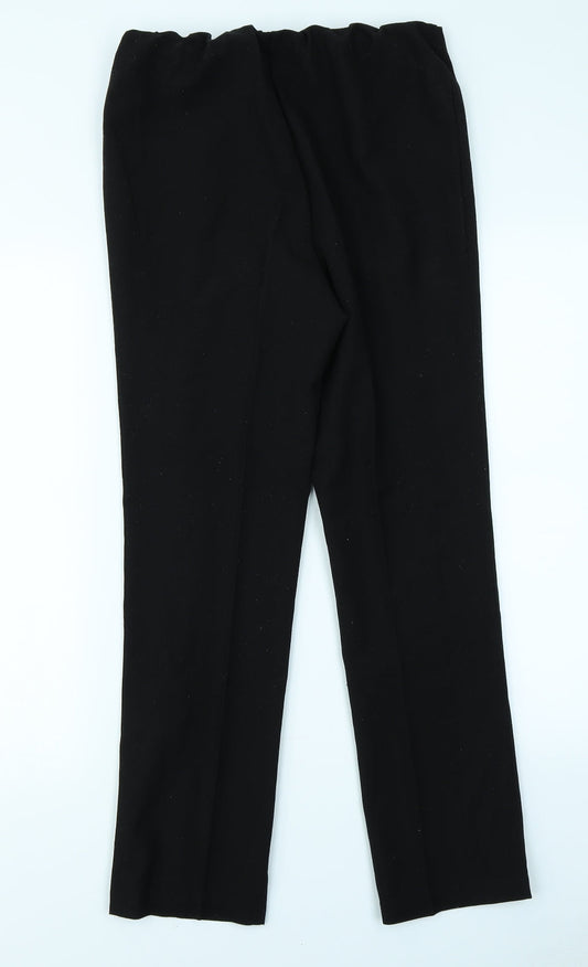 Classic Womens Black Trousers Size 12 L26 in