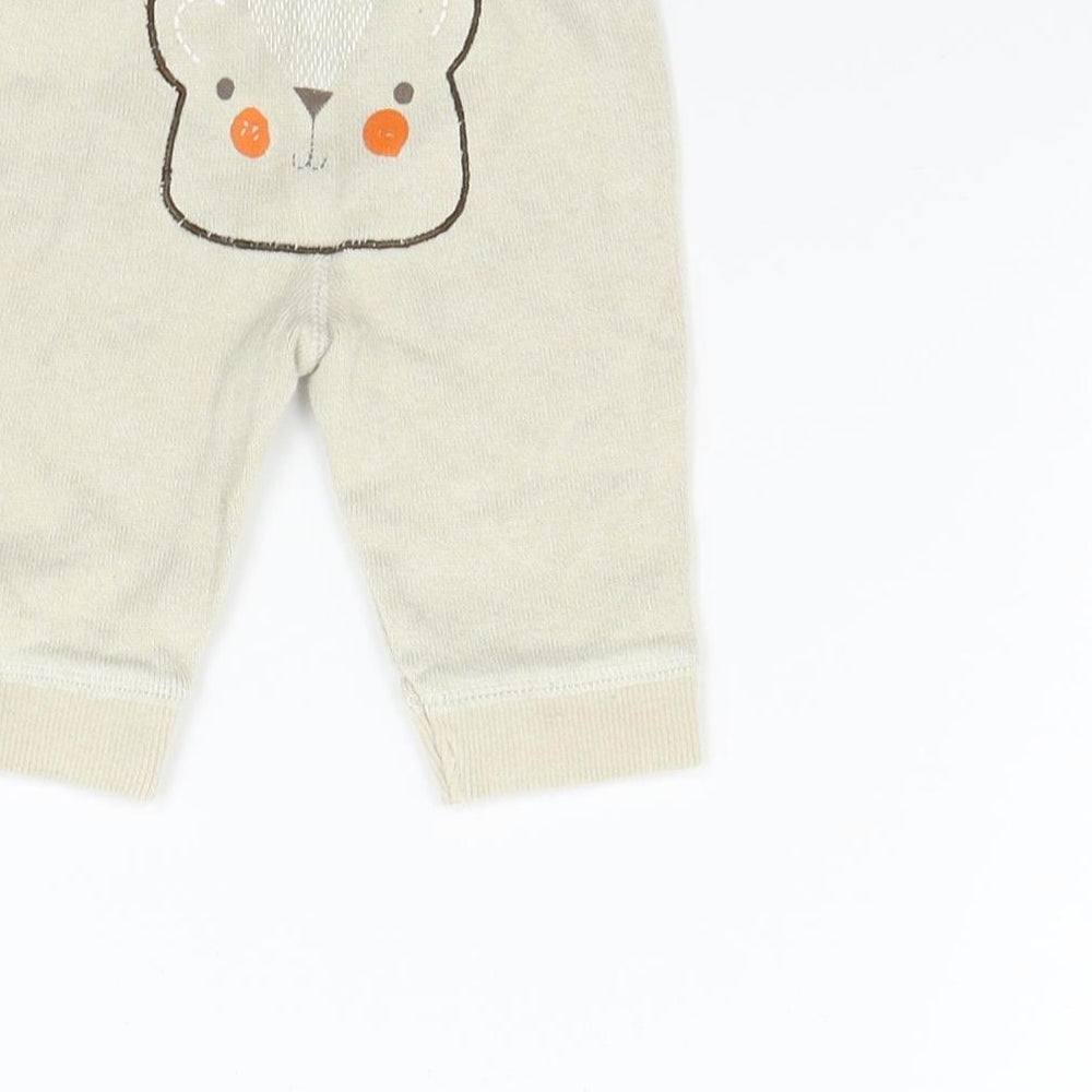 George Girls Beige Track Pants Trousers Size 0-3 Months