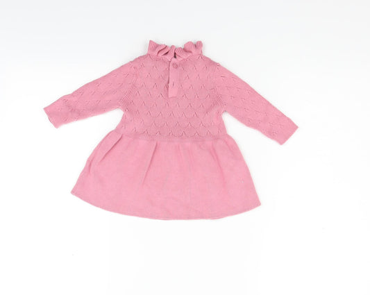 Marks and Spencer Boys Pink Jumper Dress Size 3-6 Months