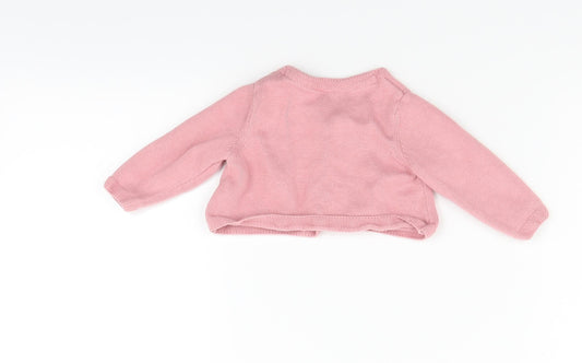 NEXT Girls Pink Cardigan Jumper Size 0-3 Months