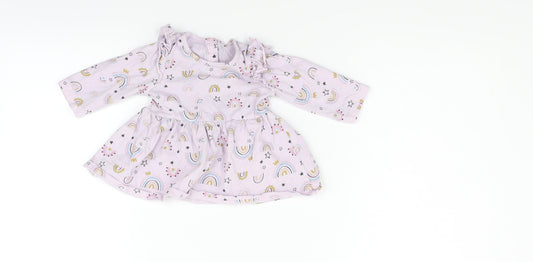 Matalan Girls Pink Geometric Fit & Flare Size 3-6 Months
