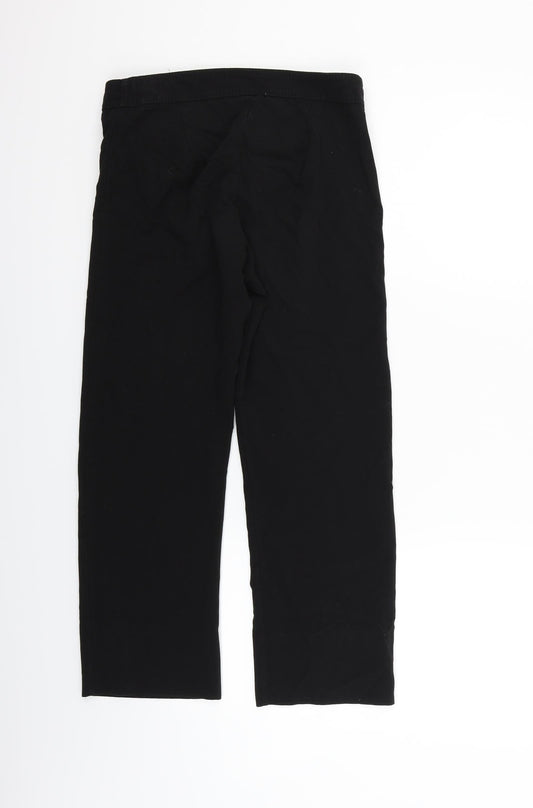 Preworn Womens Black Trousers Size 6 L22 in