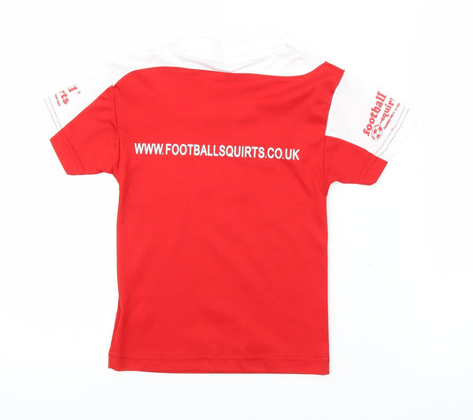Football Squirts Boys Red Basic T-Shirt Size 3 Years - Football