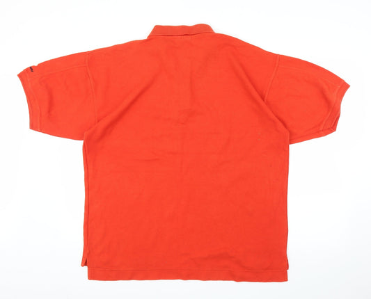 Back view of Donnay men’s red polo, size L