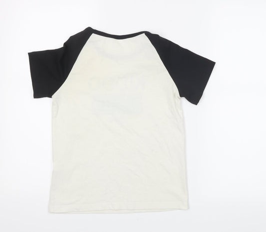 PatPat Boys Black Basic T-Shirt Size 8-9 Years