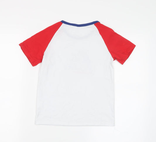 PatPat Girls Red Basic T-Shirt Size 8-9 Years - 4th of July