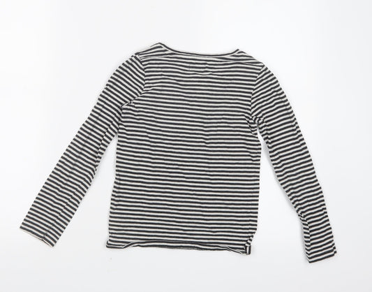 NEXT Girls Black Striped Top Pyjama Top Size 8 Years