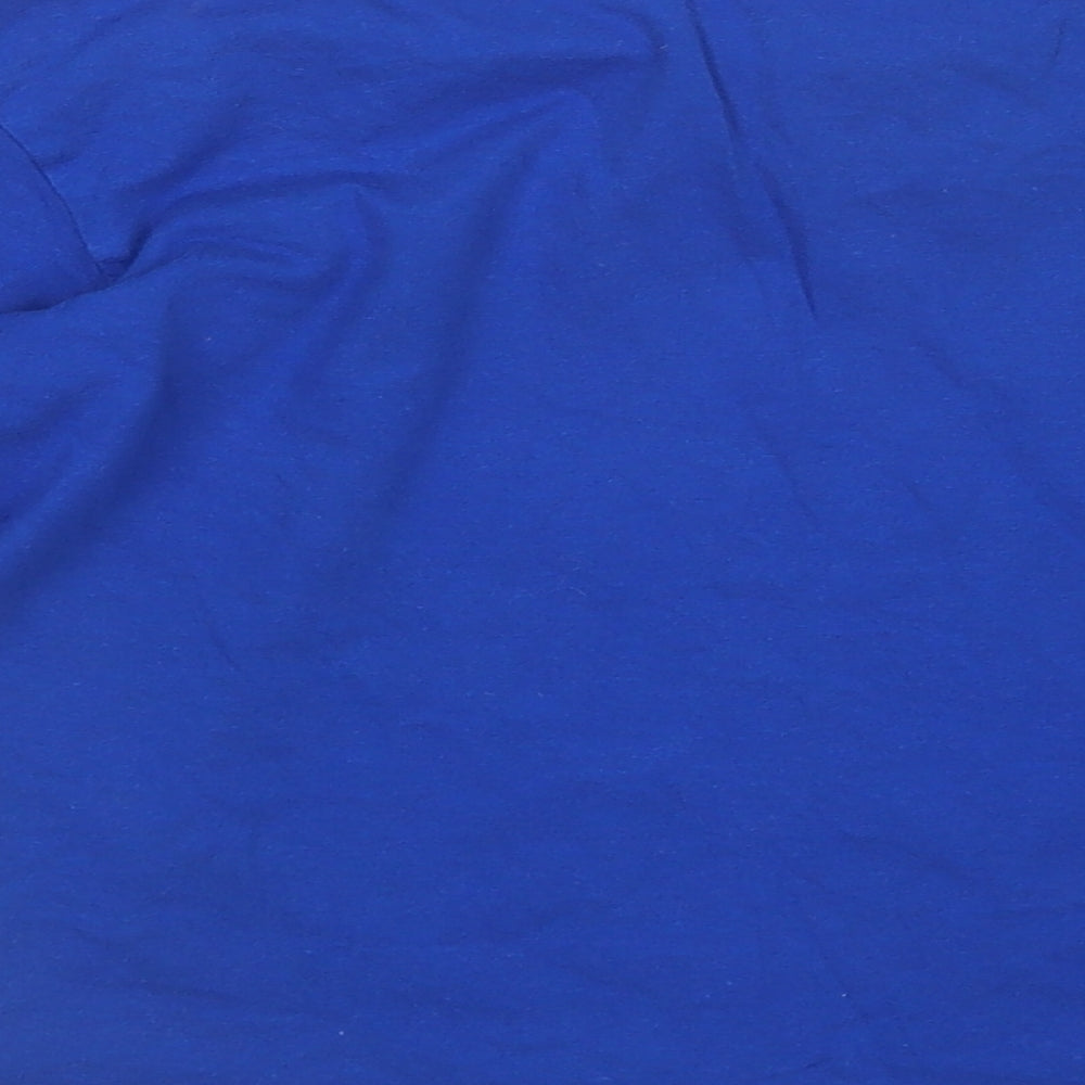 Brand and care label for Preworn boys’ blue geometric pyjama top, size 9-10, years - batman