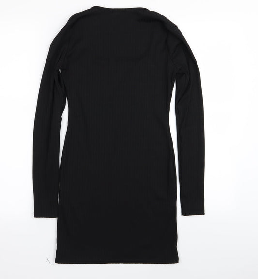 Boohoo Womens Black Pencil Dress Size 8