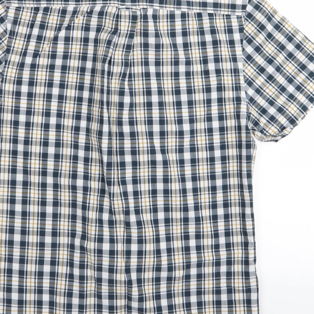 Brand and care label for Jack Wills men’s multicoloured check button-up, size S