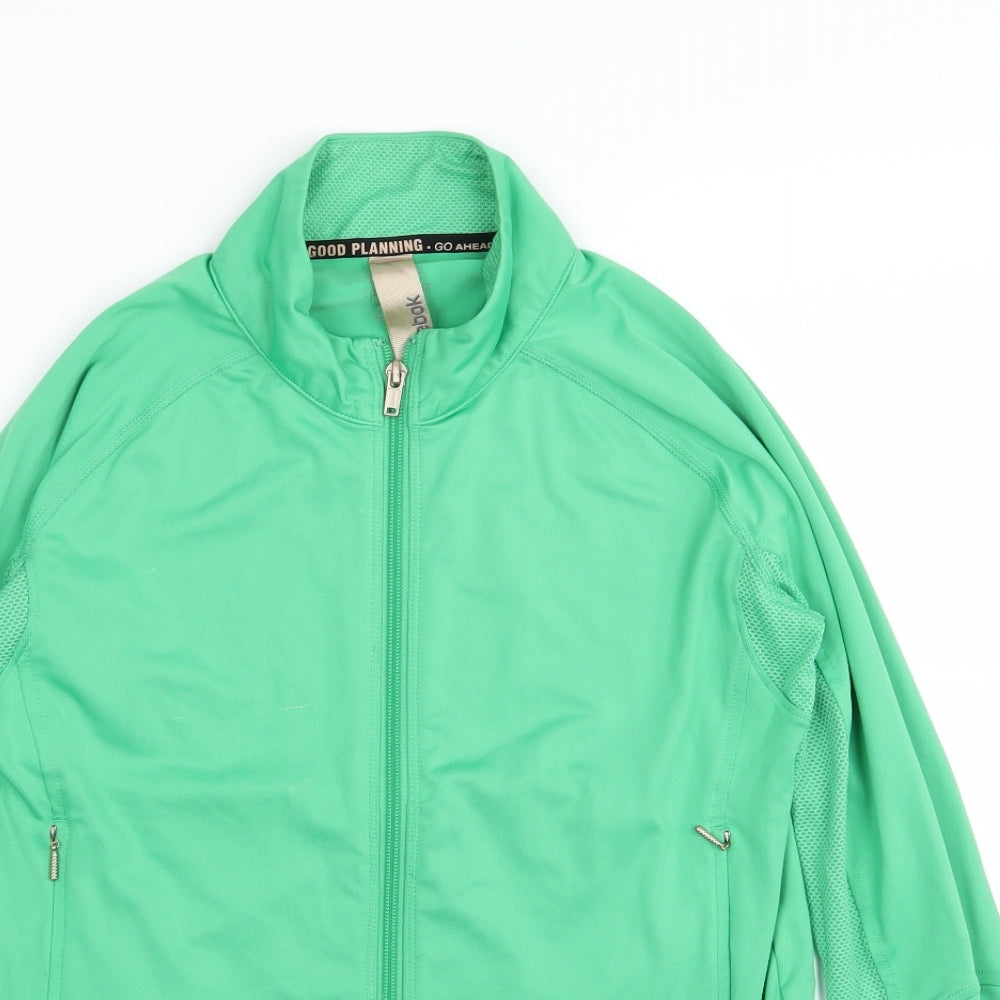 Reebok Womens Green Full Zip Jumper Size 12