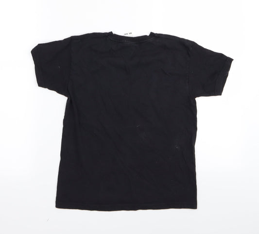 Fruit of the Loom Boys Black Basic T-Shirt Size 7-8 Years