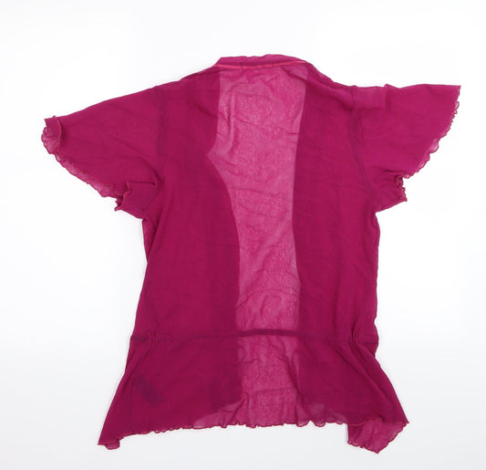 M&S Womens Purple Cardigan Jumper Size 10