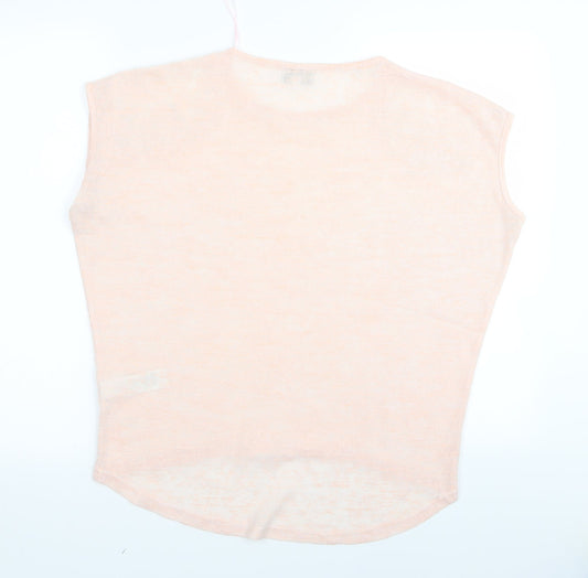 Apricot Womens Pink Rayon Basic T-Shirt Size S