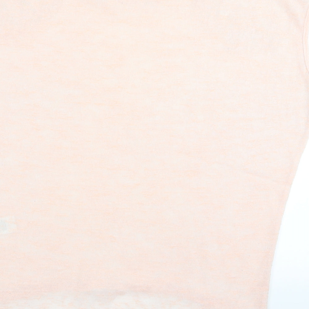 Brand and care label for Apricot women’s pink rayon basic t-shirt, size S