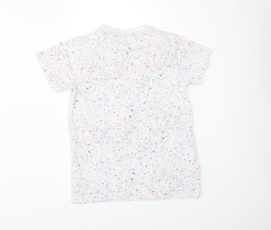 Urban Outlaws Boys White Polka Dot Basic T-Shirt Size 7-8 Years - San Francisco