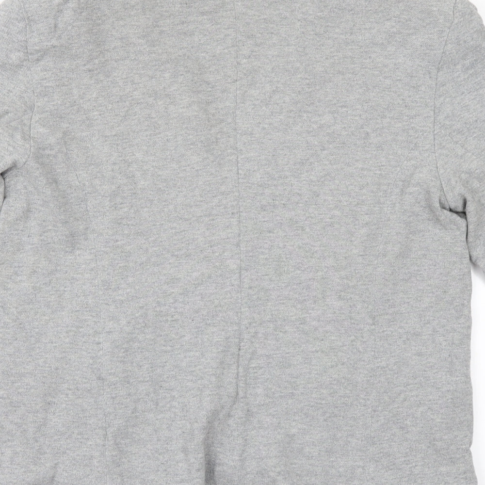 Brand and care label for Promod women’s grey jacket, size UK 12, - edge to edge