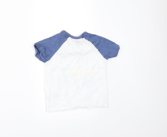 George Boys White Basic T-Shirt Size 6-9 Months - LITTLE MAN AT WORK