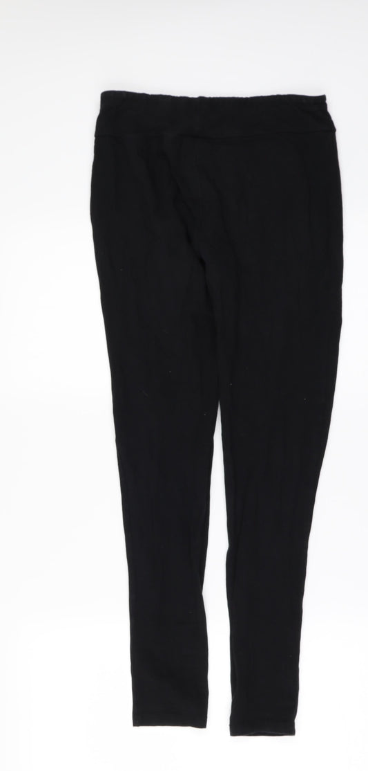Select Womens Black Cargo Leggings Size 8 L29 in - cut out legs