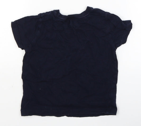 Rebel Boys Blue Basic T-Shirt Size 2-3 Years - i am awesome all the time