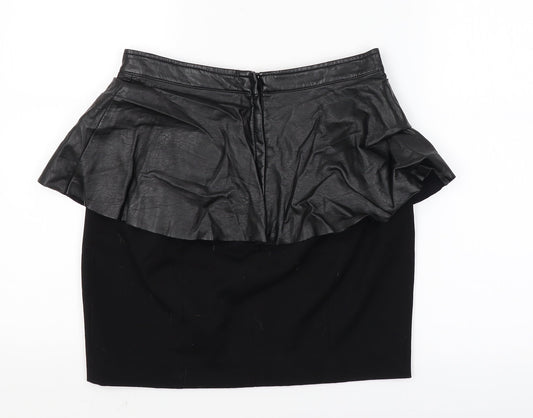 H&M Womens Black Mini Skirt Size 8