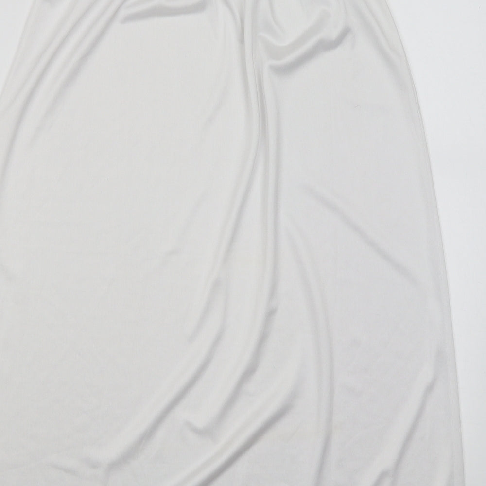 M&S Womens White A-Line Skirt Size 12