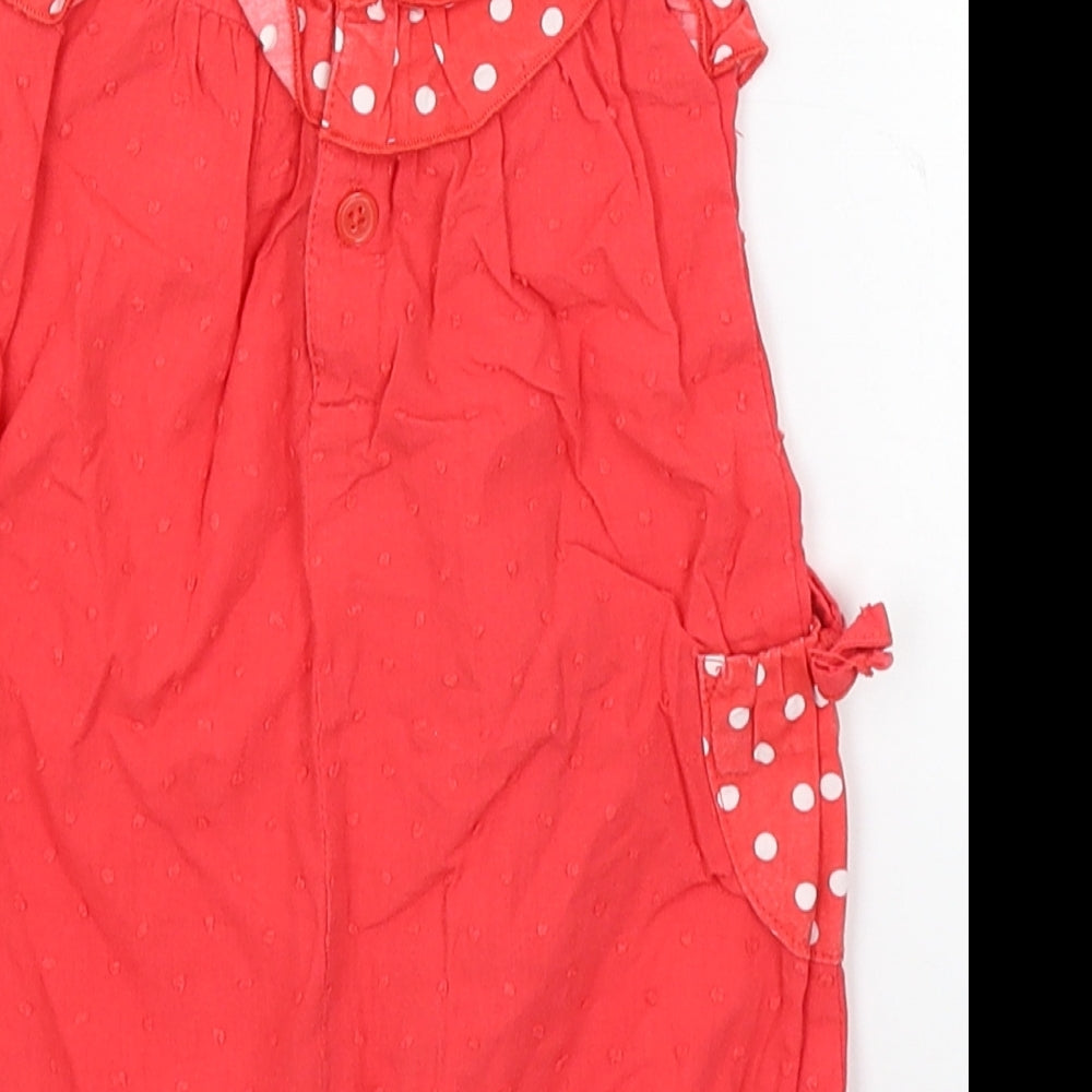TU Baby Red Polka Dot Babygrow One-Piece Size 3-6 Months