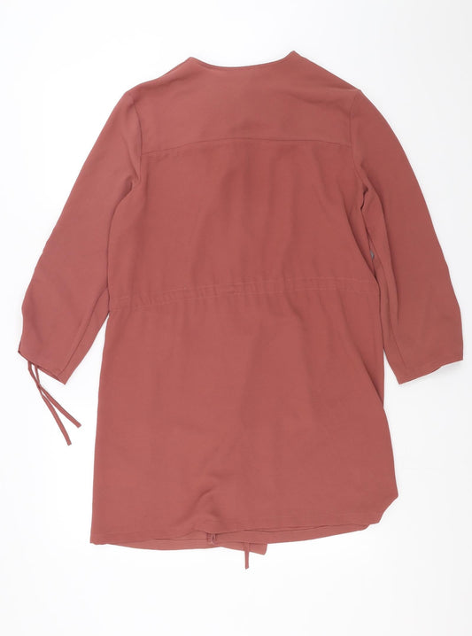 Primark Womens Pink Overcoat Jacket Size 14