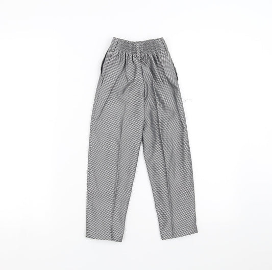Preworn Boys Grey Geometric Trousers Size 4 Years