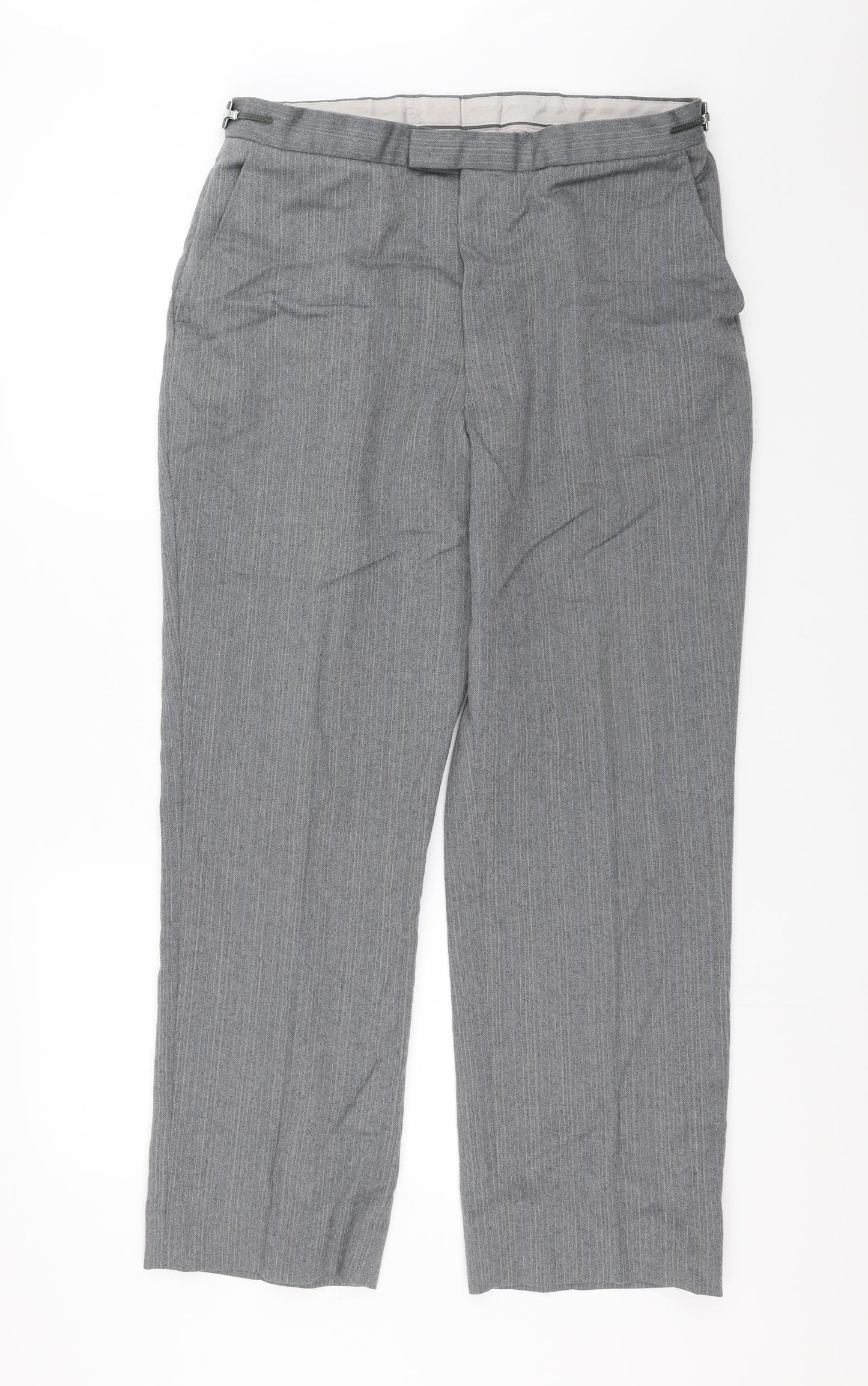 Charles James Mens Grey Trousers Size 34 in L28 in