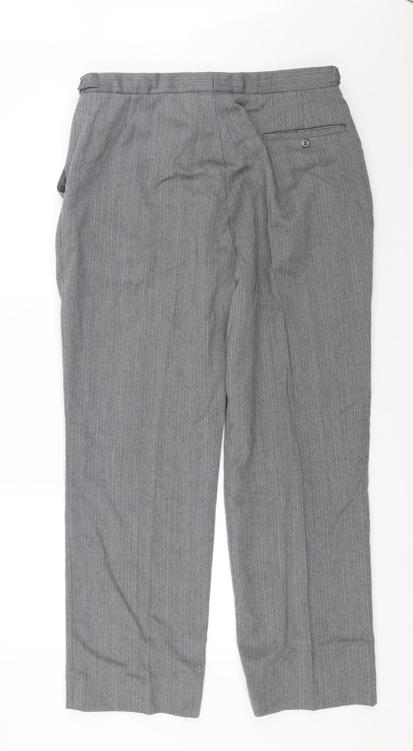 Charles James Mens Grey Trousers Size 34 in L28 in