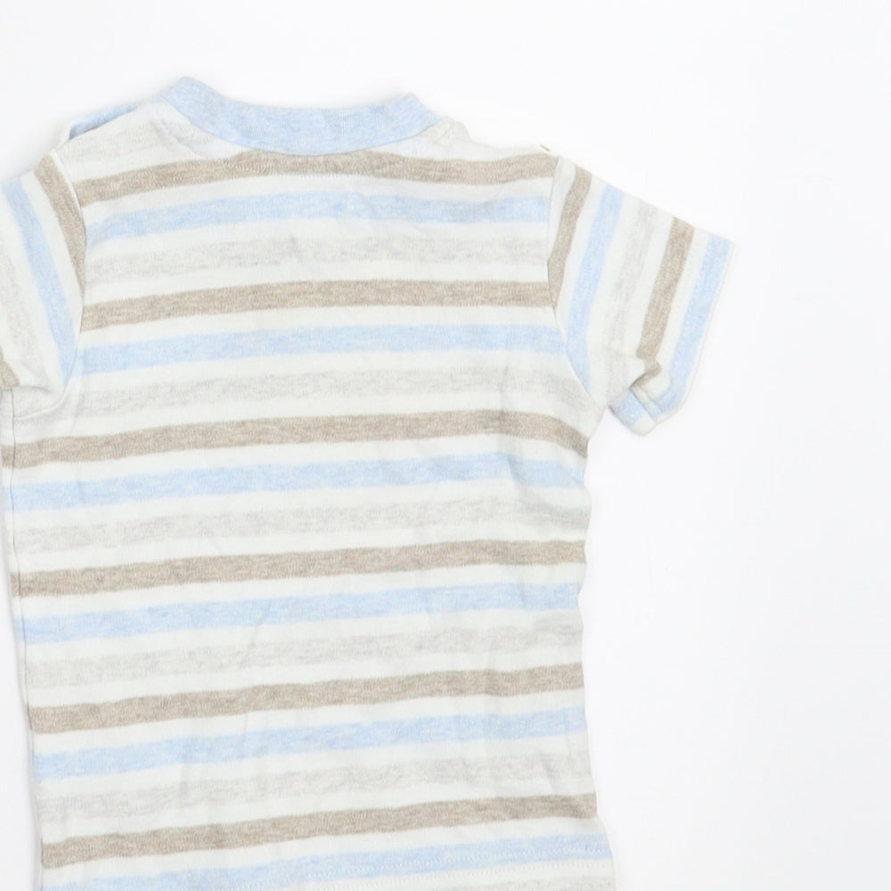 George Baby Blue Striped Basic T-Shirt Size 3-6 Months