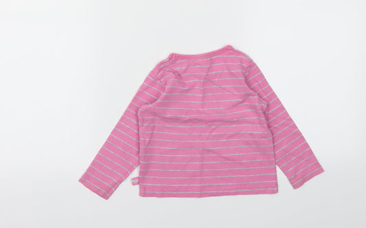 Cherokee Girls Pink Striped Basic T-Shirt Size 12-18 Months