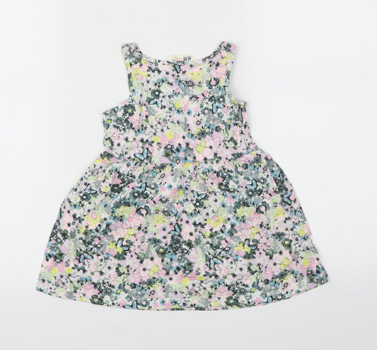 H&M Girls Multicoloured Floral Fit & Flare Size 2 Years