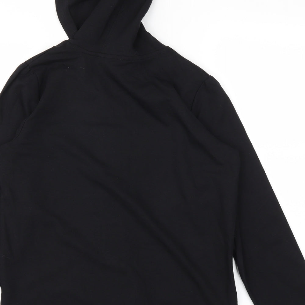 Preworn Girls Black Full Zip Jumper Size 13-14 Years