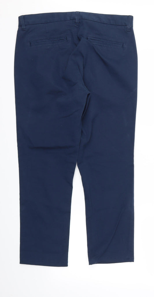Next Womens Blue Capri Trousers Size 32 in L25 in
