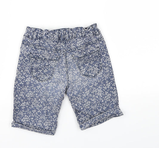 Matalan Girls Blue Floral Skinny Jeans Size 6-7 Years