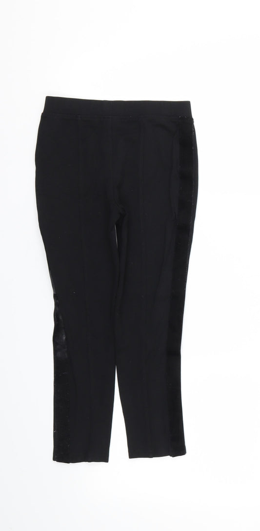 Next Girls Black Jegging Trousers Size 8 Years
