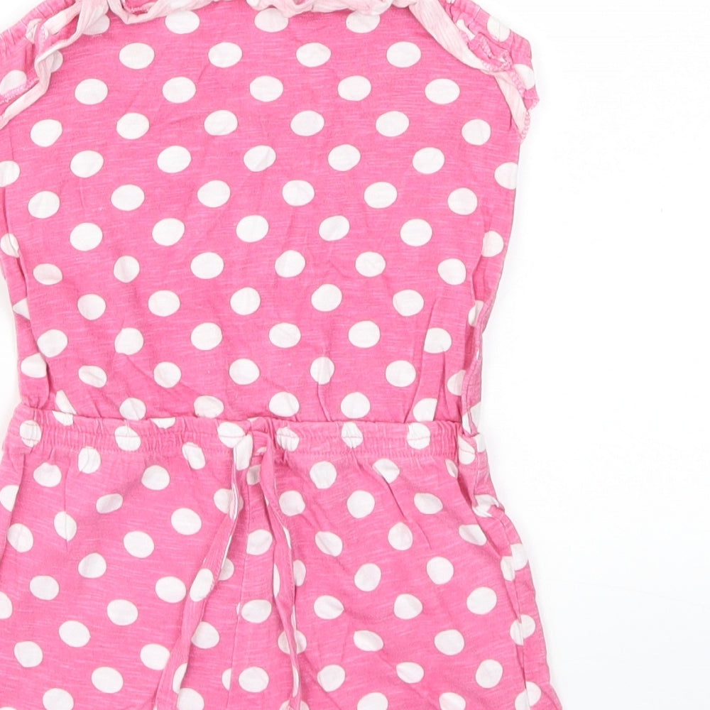 Nutmeg Girls Pink Spotted Jumpsuit One-Piece Size 2-3 Years