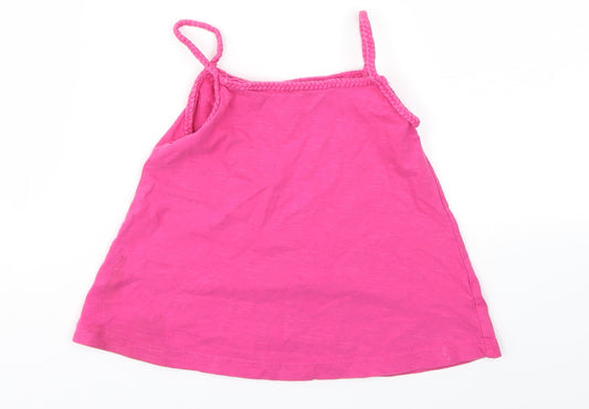 George Girls Pink Basic T-Shirt Size 3-4 Years
