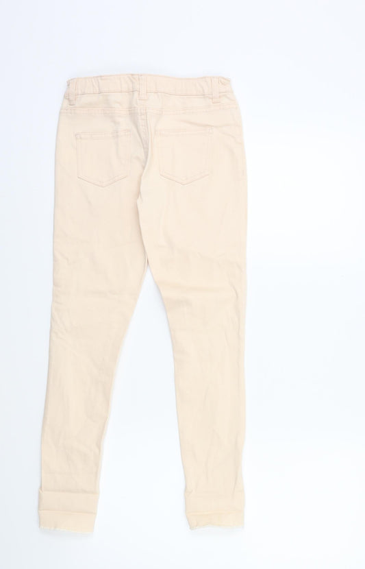 Denim & Co. Girls Beige Denim Skinny Jeans Size 10-11 Years