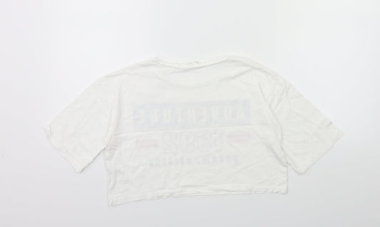 H&M Girls White Basic T-Shirt Size 9-10 Years